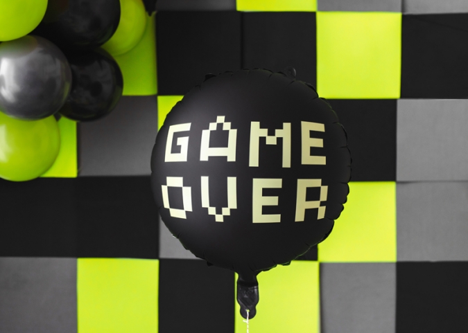 Фолиев балон Плейстейшън, Game Over, 45 см, /Pd/