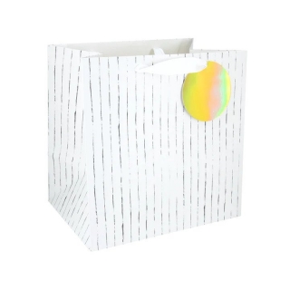 Луксозни подаръчни торбички в черно и бяло", 23см /Pp/