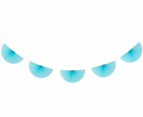 Висяща декорация - 7 бр. ветрило, цвят син, 3,0 м дължина /Gd/