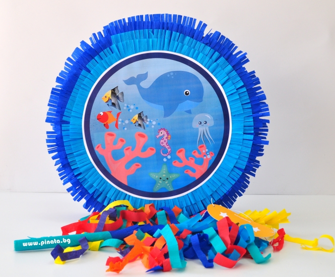 Пинята Морско Дъно две лица 40х40 см