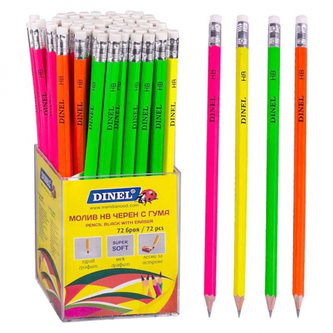 Молив с гума НЕОН ДИНЕЛ /St/