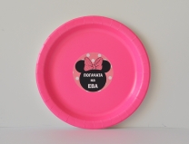 Персонализирана хартиена парти чинийка Мини Маус, 6бр. пакет