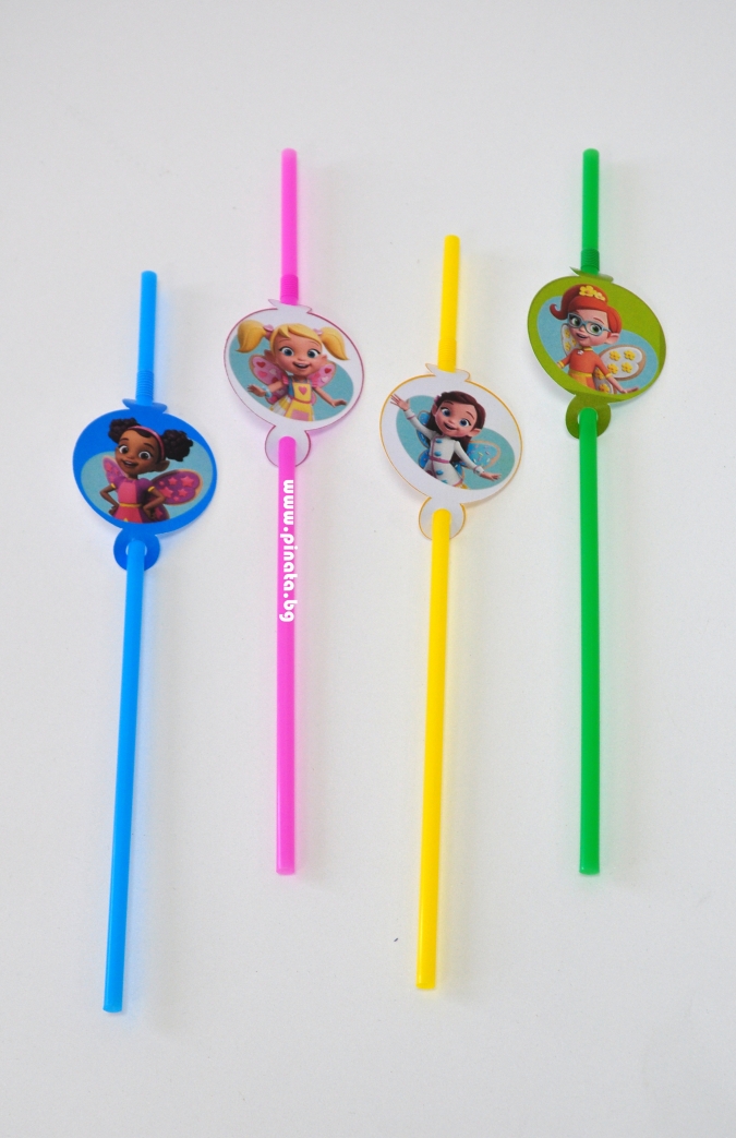 Парти сламки с облър Кафенето на Масленка, 10 бр. в пакет