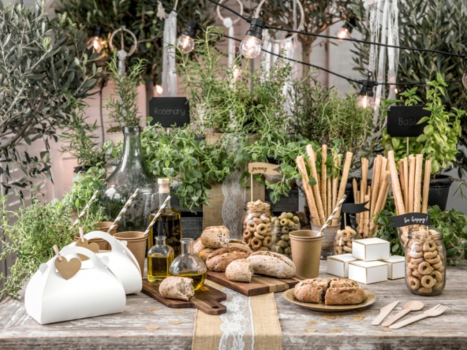 Табелки в черно за сладък кът и декорация на маса, 11х8 см, 4 бр. /Pd/