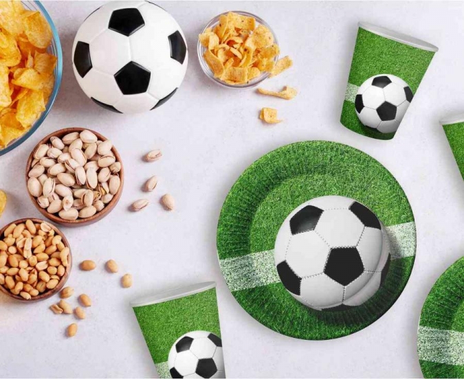 Хартиена парти чашка Футбол, 200 мл, 6 бр. в опаковка /Gd/