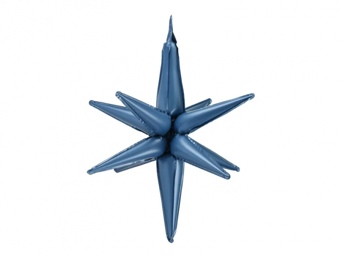 Фолиев балон 3D звезда, цвят тъмно син, 105 см /Pd/