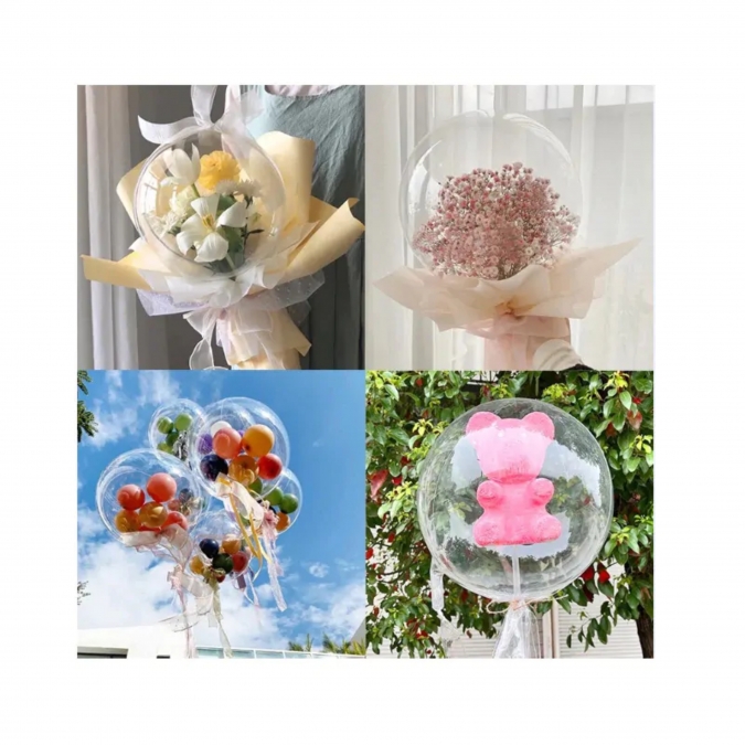 Балон за подаръци, прозрачен Бабъл / Bubble, диаметър 65,0 см /Ch/