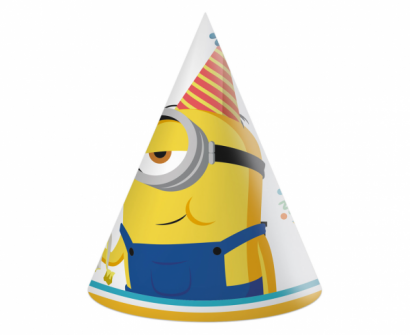 Парти шапка Миньони / Minions, 6 бр. в опаковка /Gd/
