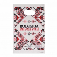Подаръчна торбичка с шевица и надпис България/Bulgaria, 35х25 см /Pe/