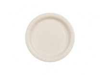 Хартиена парти чинийка бежова, 18 см, 6 бр. в опаковка /Pd/