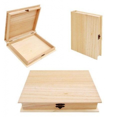 Дървена кутия Книга, 19х25x5см /Sa/