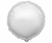 Фолиев балон кръг цвят сребро, 45 см Flexmetal, /Gd/