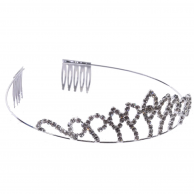 Сребърна корона с блестящи камъни /Mb/