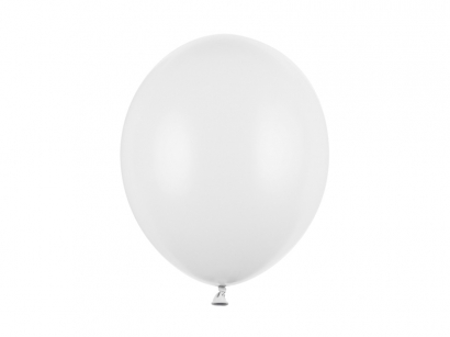 Балон цвят бял /pure white/ пастел, диаметър 30 см, 10 бр. в пакет /Pd/