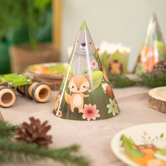 Парти шапка Горски животни, 6 бр. в опаковка /Pp/
