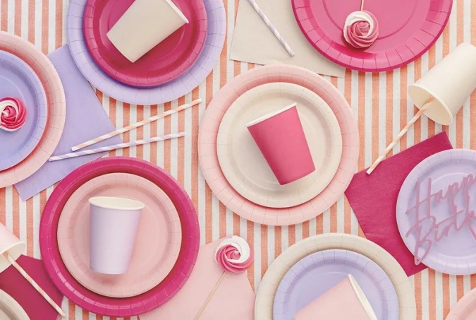 Парти салфетки 33х33 см, розови циклама /Pd/