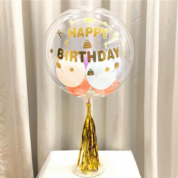 Лепящи стикери за декорация на балони с текст I Love You so much, златно фолио