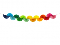 Хартиен гирлянд/ветрила цвят Дъга, 2.5м /Pd/