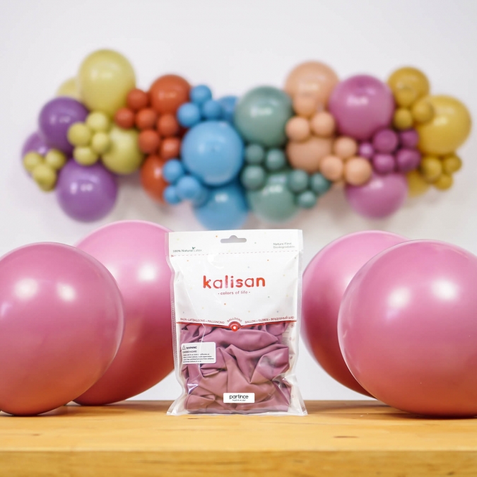 Балон цвят Горски плодове / Wild Berry, Калисан, диаметър 30 см, 10 бр. в пакет