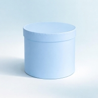 Кръгла кутия с капак, цвят син, ф18/17см /Sa/