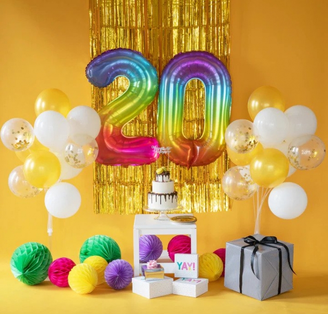 Висяща декорация - топка тип пчелна пита, ф 20 см, цвят жълт  /Pp/