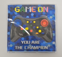 Парти салфетки Джойстик, Game On, 33х33 см /Gx/