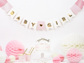Банер гирлянд за Бебе Момиче с надпис Baby Girl, 1,75 м