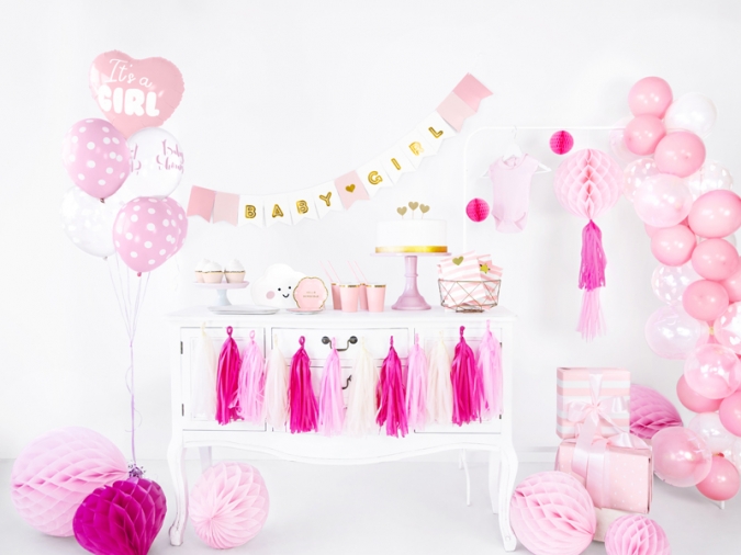 Фолиев балон Бебе момиче сърце 45см / It's a Girl  /Pd/