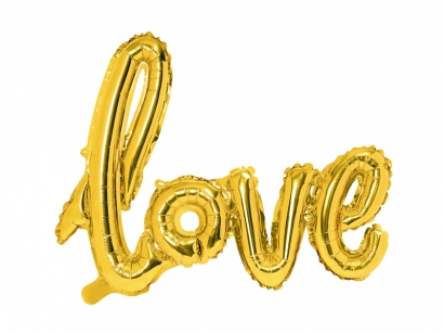 Фолиев надпис LOVE, 103х70см, цвят злато /Pd/