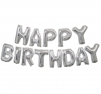 Фолиев надпис Happy Birthday цвят сребро /Gx/