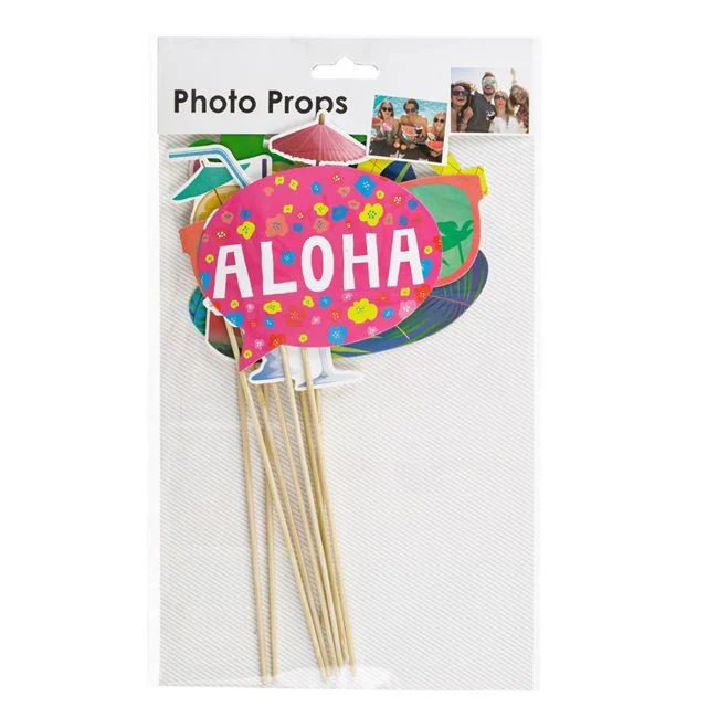 Пропсове за забавни снимки Лятно парти Aloha, 10 бр. /mb/