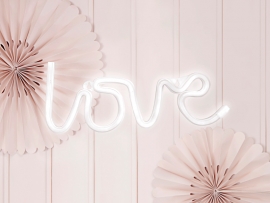 Светещ бял неонов USB Led надпис Love, 34,5х13см, /Pd/