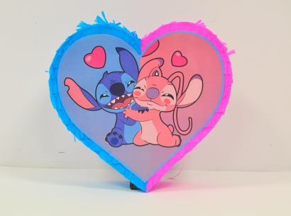 Пинята Сърце Стич и Ейнджъл, 35х33 см