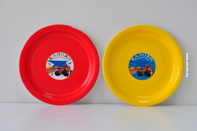 Персонализирана хартиена парти чинийка Блейз / Пламъчко, 6бр. пакет