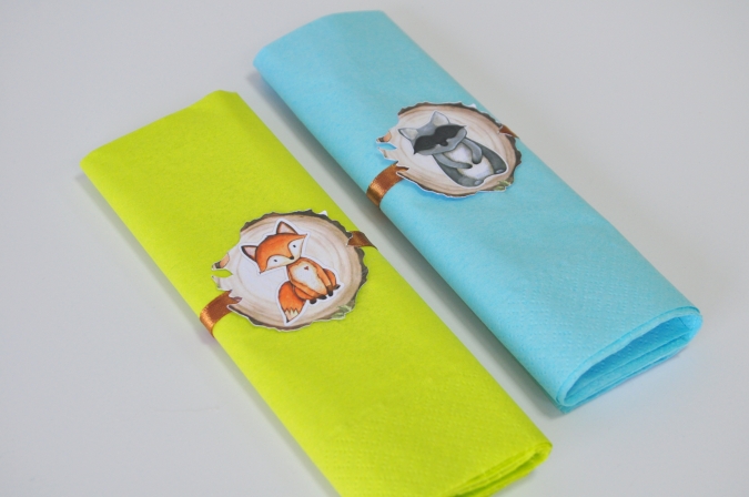 Парти салфетки Горски животни, 33х33 см, 6 бр. пакет