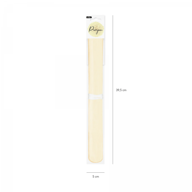 Помпон от екрю тишу хартия 35 см /Pp/