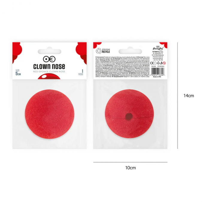 Червен гъбен клоунски нос /Pp/