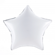 Фолиев балон Звезда, цвят бял, 45см /Pp/