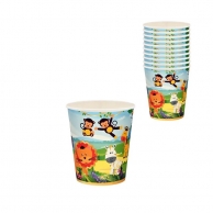 Хартиена чашка Сафари, животни, джунгла, пакет 10бр. /Km/