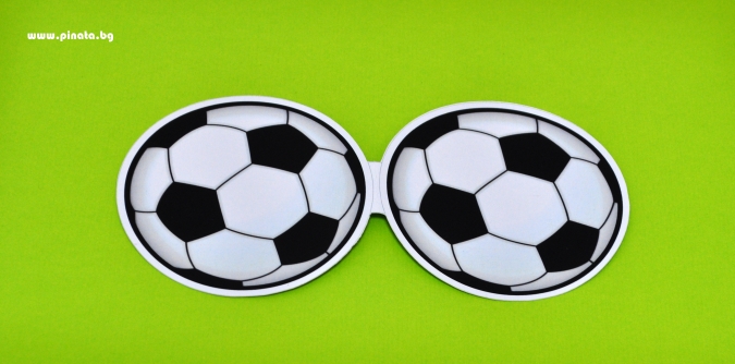Покана за рожден ден Футбол, двустранна отваряема, 6 бр. пакет