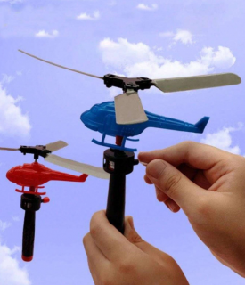 Хеликоптер изстрелвачка с въженце за игра на открито /Ch/