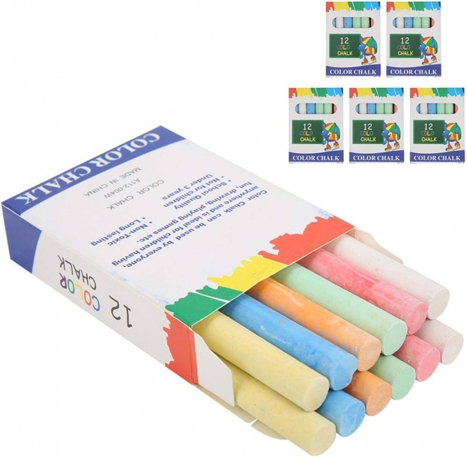 Тебешир за рисуване, 12бр. микс пастелни цветове /Gx/