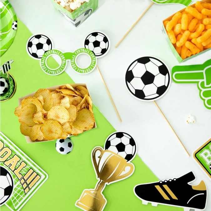 Топер за мъфини Футбол, 6 бр. в опаковка /Pp/