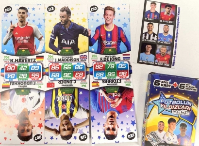 6 карти и 6 стикера Футбол, от най-новите серии - всички звезди!