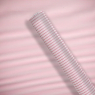 Опаковъчна хартия в розово и бяло райе, 150x70 см /Mb/