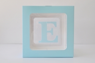 1 брой декоративна прозрачна кутия за балони - Love, Baby, Boy, Girl ...цвят по избор