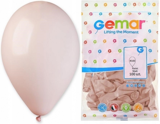 Балон цвят мида, Shell диаметър 30 см, 100 бр. в пакет, Gemar G110 #100 /Uk/