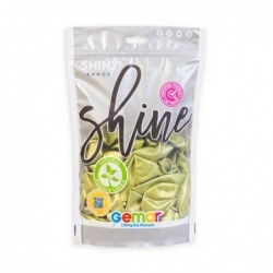 Балон хром, цвят зелен Киви, диаметър 33 см, 50 бр., Gemar GB120 #105 /UK/