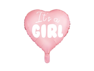 Фолиев балон Бебе момиче сърце 45см / It's a Girl  /Pd/