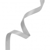 Сатенена лента, цвят сребро, 0,6х23м /Pp/